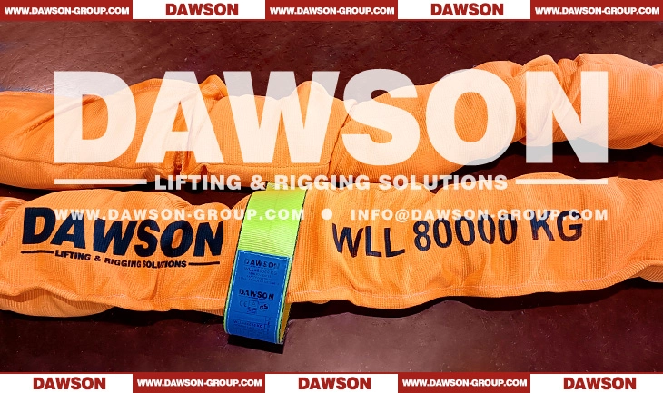 WLL 80T 5m Polyester Round Sling 80000KG Lifting Sling - Dawson Group Ltd. - China Manufacturer, Supplier