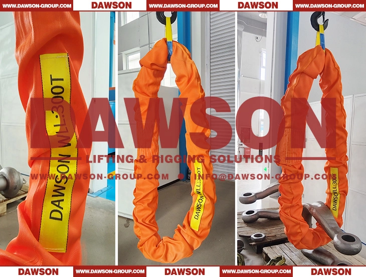 WLL 300T 6m Polyester Round Sling 300000KG Lifting Sling - Dawson Group Ltd. - China Manufacturer