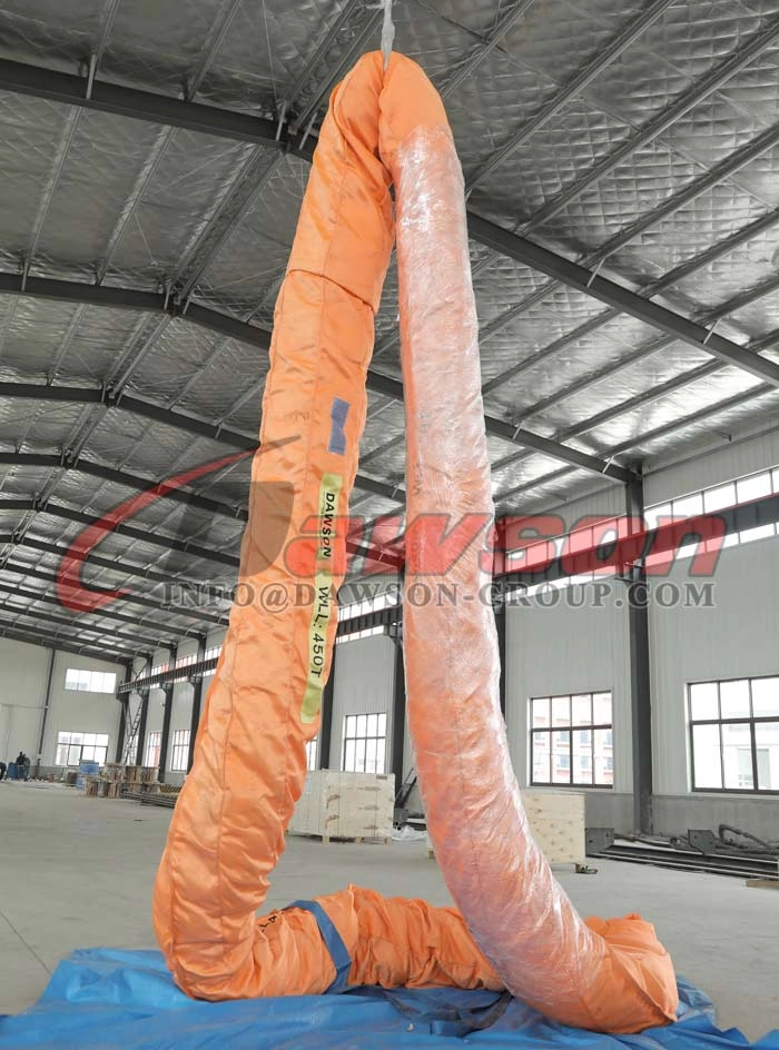 WLL 450T 5M Polyester Round Slings 450000KG Lifting Slings - Dawson Group Ltd.