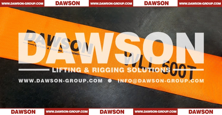 WLL 500T 12M Polyester Round Slings 500000KG Lifting Slings - Dawson Group Ltd.